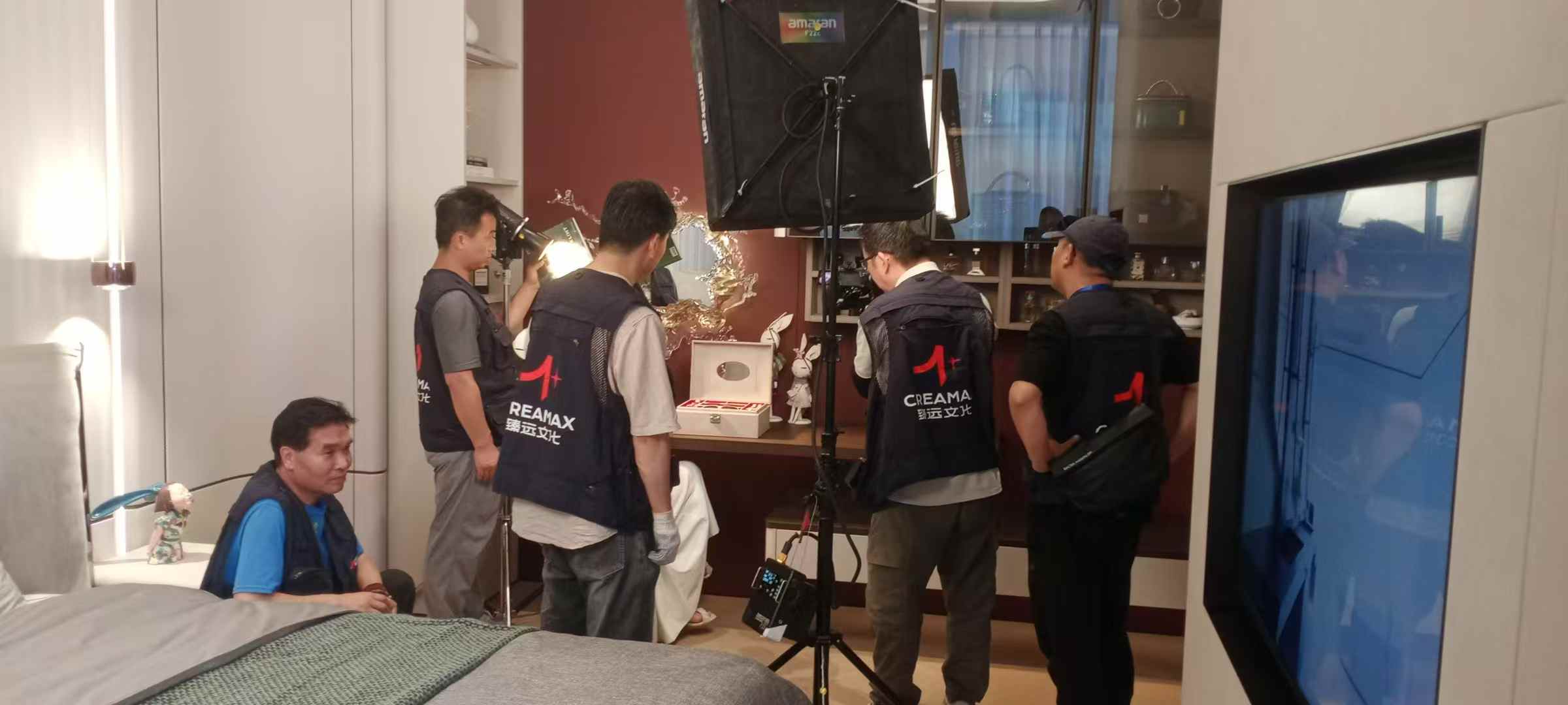 臻远文化卧室场景拍摄现场